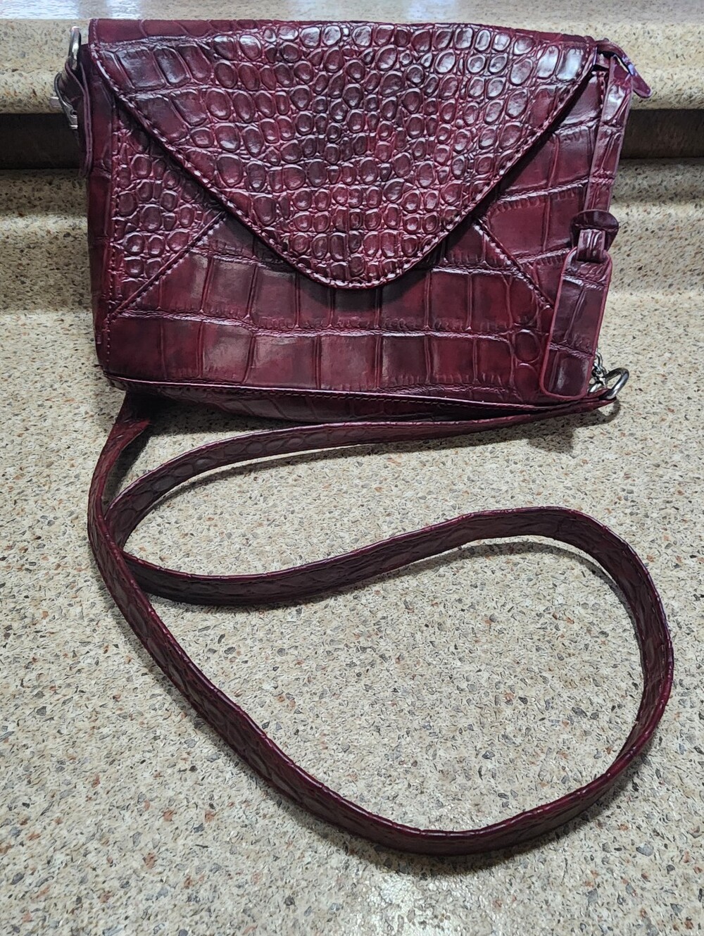 Vintage Style Cabrelli brand bag,made W/ Faux Crocodile Embossed Leather